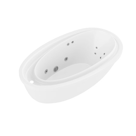 ANZZI Leni 5.9 ft. Jetted Whirlpool Tub with Reversible Drain in White FT-AZ202